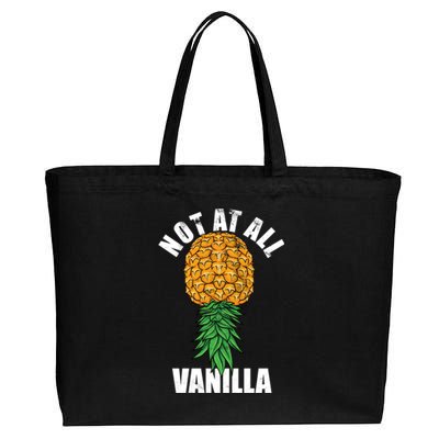 Not At All Vanilla Swinger Upside Down Pineapple Gift Cotton Canvas Jumbo Tote