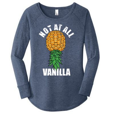 Not At All Vanilla Swinger Upside Down Pineapple Gift Women's Perfect Tri Tunic Long Sleeve Shirt