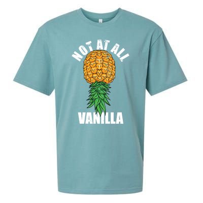 Not At All Vanilla Swinger Upside Down Pineapple Gift Sueded Cloud Jersey T-Shirt