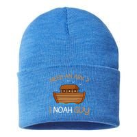 Need An Ark I Noah Guy Funny Biblical Noahs Ark Sustainable Knit Beanie