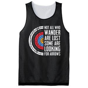 Not All Are Lost Some Looking For Arrows Bow Funny Archery Mesh Reversible Basketball Jersey Tank