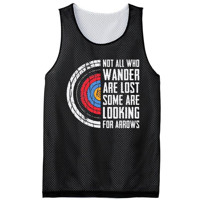 Not All Are Lost Some Looking For Arrows Bow Funny Archery Mesh Reversible Basketball Jersey Tank