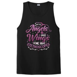 Not All Angels Have Wings Some Have Stethoscopes Nurse Cute Gift PosiCharge Competitor Tank