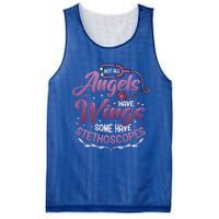 Not All Angels Have Wings Some Have Stethoscopes Nurse Cute Gift Mesh Reversible Basketball Jersey Tank