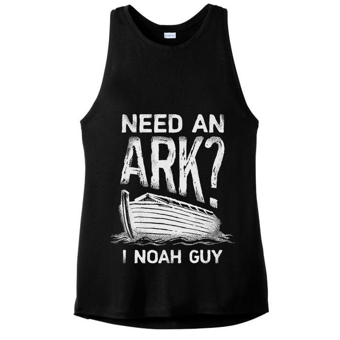 Need an Ark I Noah Guy Funny Christian Ladies PosiCharge Tri-Blend Wicking Tank