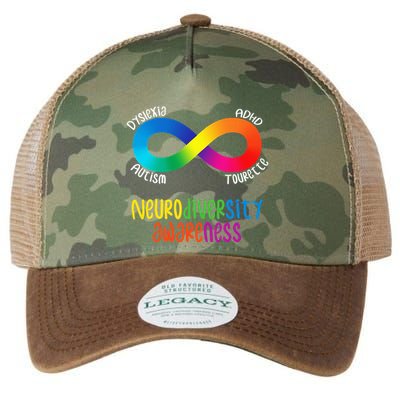 Neurodiversity Awareness Adhd Autism Dyslexia Tourette Legacy Tie Dye Trucker Hat
