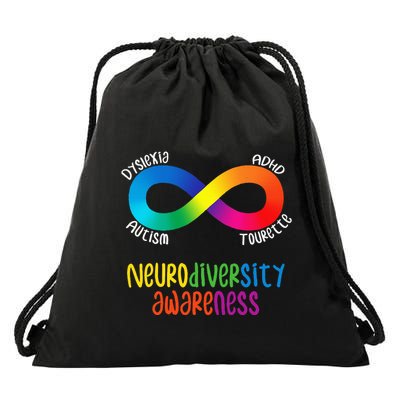 Neurodiversity Awareness Adhd Autism Dyslexia Tourette Drawstring Bag
