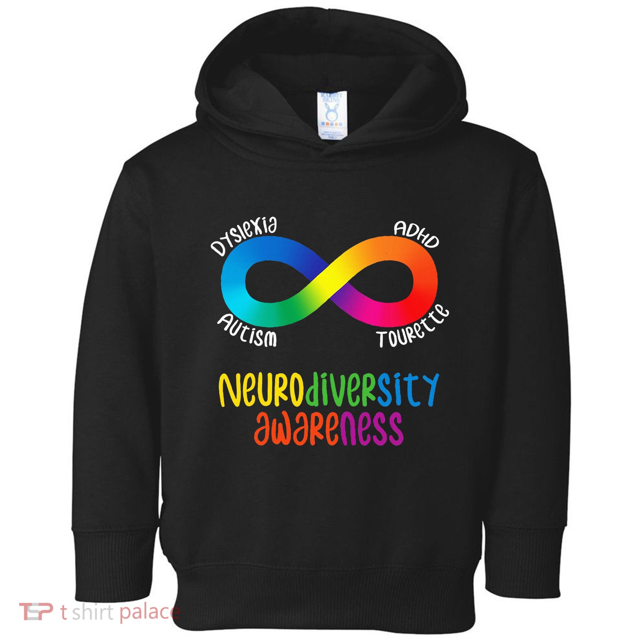 Neurodiversity Awareness Adhd Autism Dyslexia Tourette Toddler Hoodie