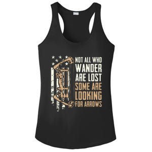 Not All Are Lost Some Looking For Arrows Bow Funny Archery Ladies PosiCharge Competitor Racerback Tank