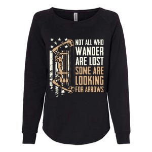 Not All Are Lost Some Looking For Arrows Bow Funny Archery Womens California Wash Sweatshirt