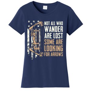 Not All Are Lost Some Looking For Arrows Bow Funny Archery Women's T-Shirt