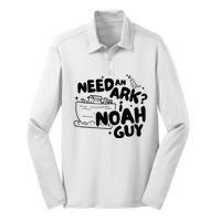 Need An Ark I Noah Guy NoahS Story Pun Humor Fishingman Silk Touch Performance Long Sleeve Polo