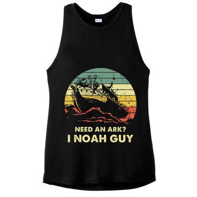 Need An Ark I Noah Guy Christian Jesus Retro Funny Ladies PosiCharge Tri-Blend Wicking Tank