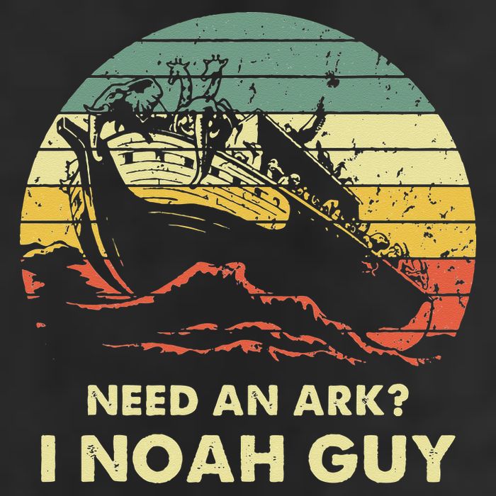 Need An Ark I Noah Guy Christian Jesus Retro Funny 7 Panel Mesh Trucker Snapback Hat
