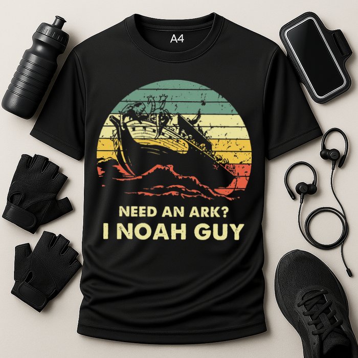Need An Ark I Noah Guy Christian Jesus Retro Funny Cooling Performance Crew T-Shirt