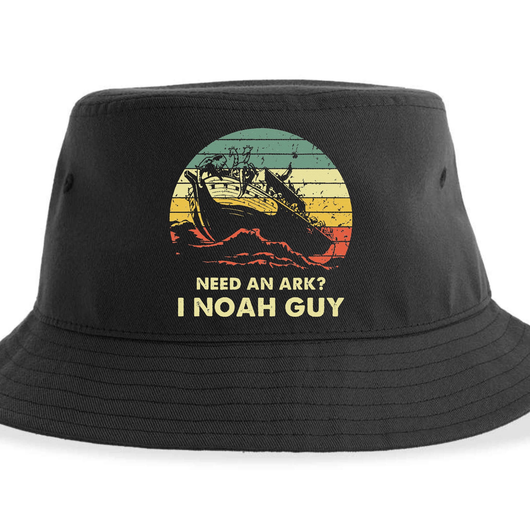 Need An Ark I Noah Guy Christian Jesus Retro Funny Sustainable Bucket Hat