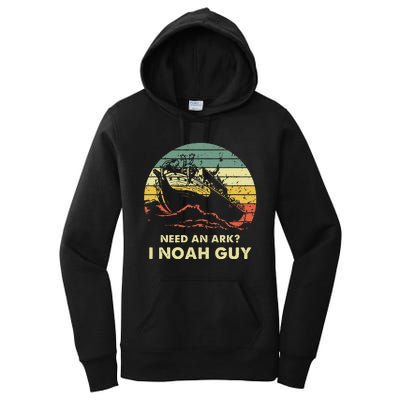 Need An Ark I Noah Guy Christian Jesus Retro Funny Women's Pullover Hoodie