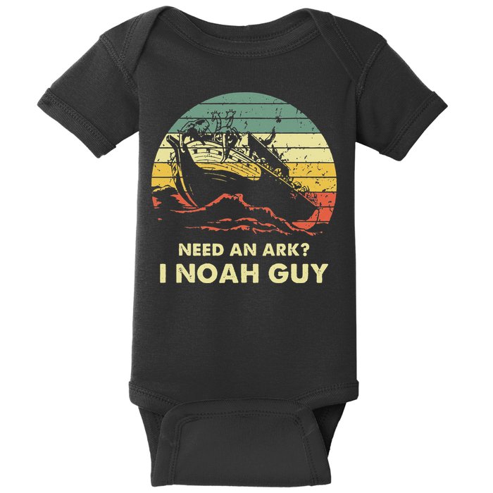 Need An Ark I Noah Guy Christian Jesus Retro Funny Baby Bodysuit