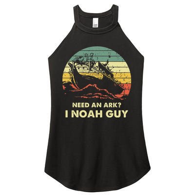 Need An Ark I Noah Guy Christian Jesus Retro Funny Women's Perfect Tri Rocker Tank