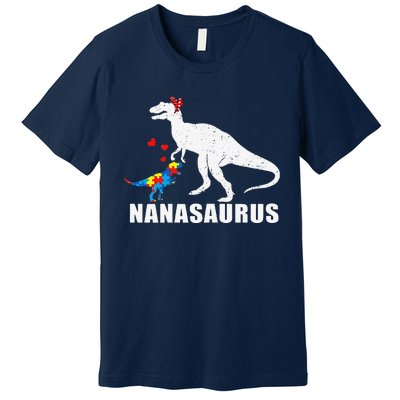 Nanasaurus Autism Awareness Autism Mother's Day Premium T-Shirt