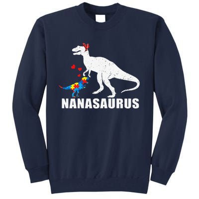 Nanasaurus Autism Awareness Autism Mother's Day Tall Sweatshirt