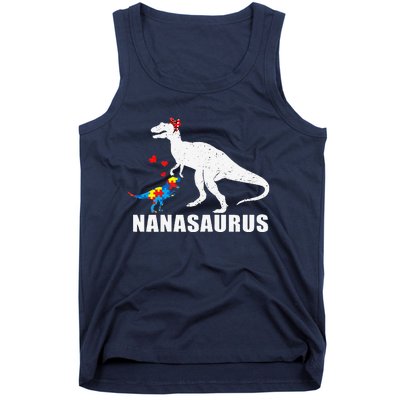 Nanasaurus Autism Awareness Autism Mother's Day Tank Top