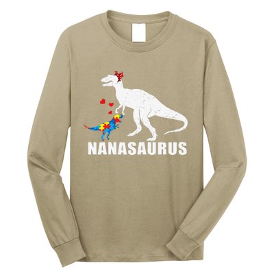 Nanasaurus Autism Awareness Autism Mother's Day Long Sleeve Shirt