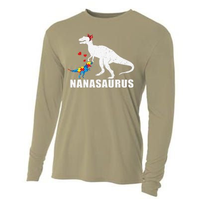 Nanasaurus Autism Awareness Autism Mother's Day Cooling Performance Long Sleeve Crew