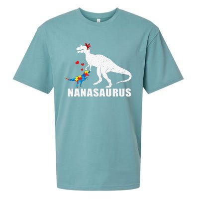 Nanasaurus Autism Awareness Autism Mother's Day Sueded Cloud Jersey T-Shirt