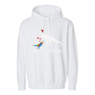 Nanasaurus Autism Awareness Autism Mother's Day Garment-Dyed Fleece Hoodie