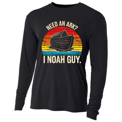 Need An Ark I Noah Guy Christian Ark Noah Pun Vintage Cooling Performance Long Sleeve Crew