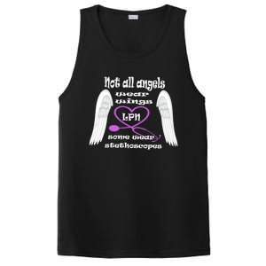 Not All Angels Wear Wings Some Wear Stethoscopes Lpn Nurse Funny Gift PosiCharge Competitor Tank