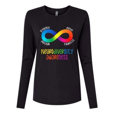 Neurodiversity Awareness ADHD Autism Dyslexia Tourette Womens Cotton Relaxed Long Sleeve T-Shirt