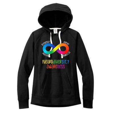 Neurodiversity Awareness ADHD Autism Dyslexia Tourette Women's Fleece Hoodie