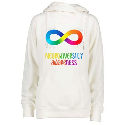 Neurodiversity Awareness ADHD Autism Dyslexia Tourette Womens Funnel Neck Pullover Hood