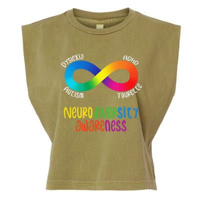 Neurodiversity Awareness ADHD Autism Dyslexia Tourette Garment-Dyed Women's Muscle Tee