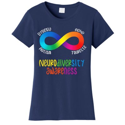 Neurodiversity Awareness ADHD Autism Dyslexia Tourette Women's T-Shirt