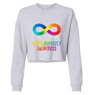 Neurodiversity Awareness ADHD Autism Dyslexia Tourette Cropped Pullover Crew