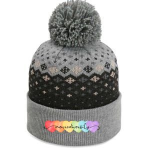 Neurodiversity Autism Awareness Hearts The Baniff Cuffed Pom Beanie