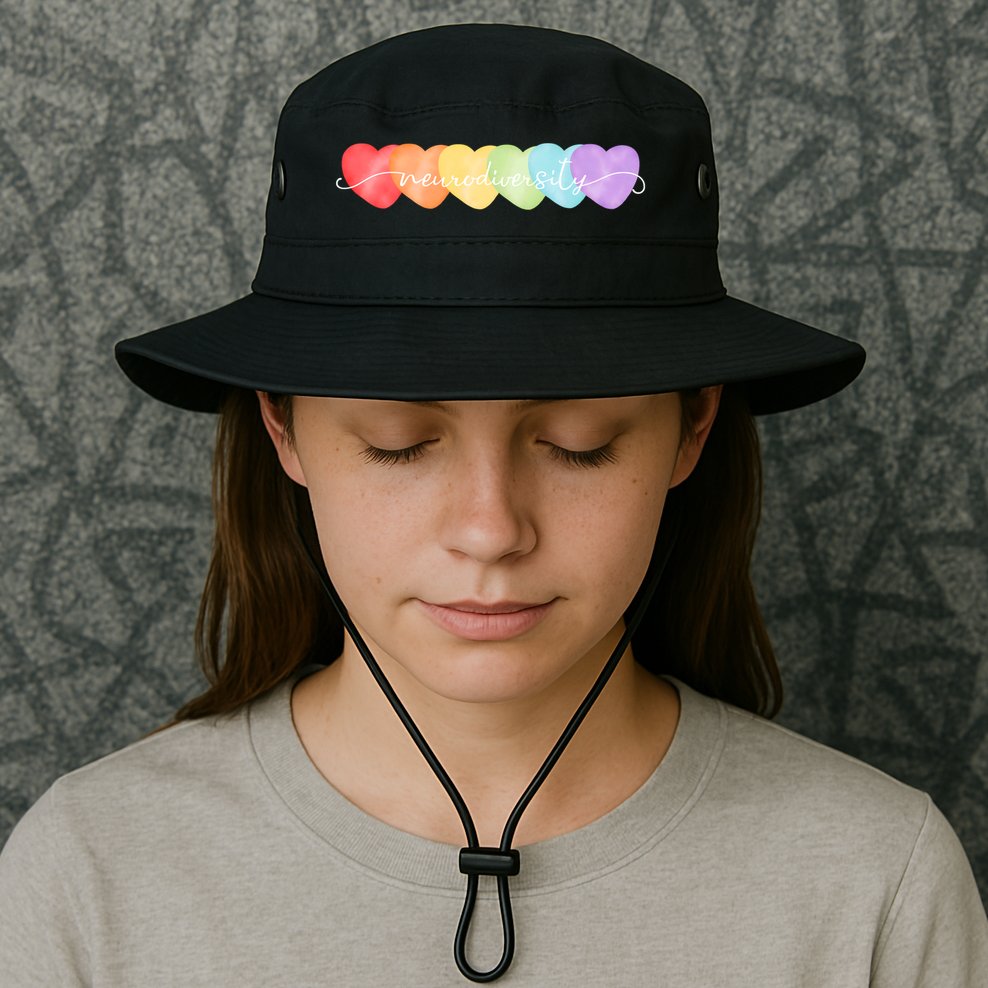 Neurodiversity Autism Awareness Hearts Bucket Hat