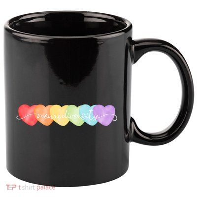 Neurodiversity Autism Awareness Hearts 11oz C Handle Ceramic Mug