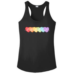 Neurodiversity Autism Awareness Hearts Ladies PosiCharge Competitor Racerback Tank