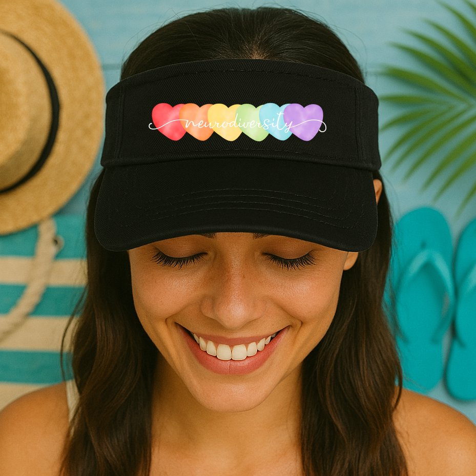 Neurodiversity Autism Awareness Hearts Visor