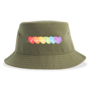 Neurodiversity Autism Awareness Hearts Sustainable Bucket Hat