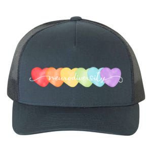 Neurodiversity Autism Awareness Hearts Yupoong Adult 5-Panel Trucker Hat