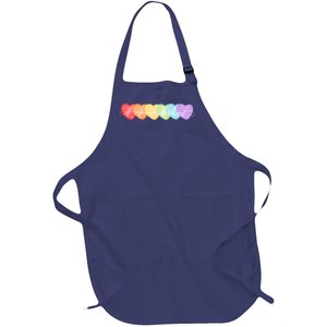 Neurodiversity Autism Awareness Hearts Full-Length Apron With Pockets