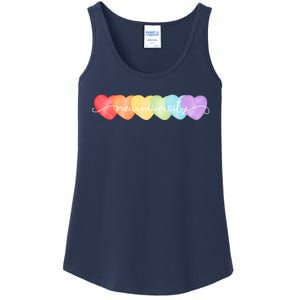 Neurodiversity Autism Awareness Hearts Ladies Essential Tank