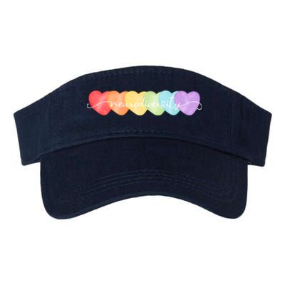 Neurodiversity Autism Awareness Hearts Valucap Bio-Washed Visor