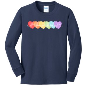 Neurodiversity Autism Awareness Hearts Kids Long Sleeve Shirt