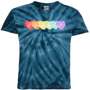 Neurodiversity Autism Awareness Hearts Kids Tie-Dye T-Shirt